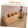 ULTECHNOVO Multi Grid Woven Storage Basket Organizer for Bathroom Home
