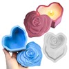 Wehous Heart Shape Box Silicone Mold, Rose Storage Box Mold
