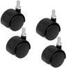 Keypak Swivel Castor Wheels - 40mm Black Hooded Twin Wheel