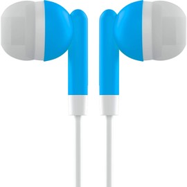 Maeline Bulk Earbuds with 3.5 mm Headphone Plug - 20 Pack - Blue