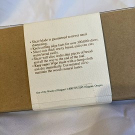 Out Of The Woods Of Oregon Bread & Bagel Slicer Out Of The Woods Of Oregon Maple Wood Kitchen Knife NEW NIB