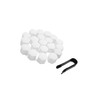 Motoforti 20pcs 17mm Car White Plastic Wheel Lug Nut Bolt