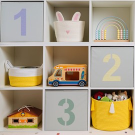 Numbers Reusable Plastic Stencil // 50mm // Modern Sans Numbers // 12 Sheets Full Alphabet Writing Stencils