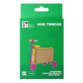 Toyi Mini Truck Building Kit - 16 pcs Truck Making Set, Build Your Own Toy Vehicles, Junk Modelling For Kids, DIY Construction Toolkit, Arts & Crafts Sets, Unique Children’s Gifts, Age 4+ Years