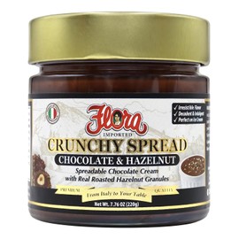 Flora Chocolate & Hazelnut Crunchy Spread, 7.76 oz Jar
