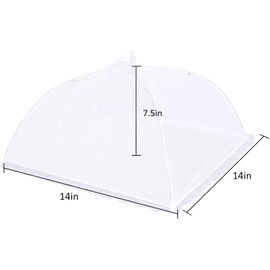 4 Pack Mesh Food Covers 14 inch, Large and Tall Food Covers, Pop-Up Mesh Food Covers Tent Umbrella for BBQs, Outdoors, Screen Tents, Parties Picnics