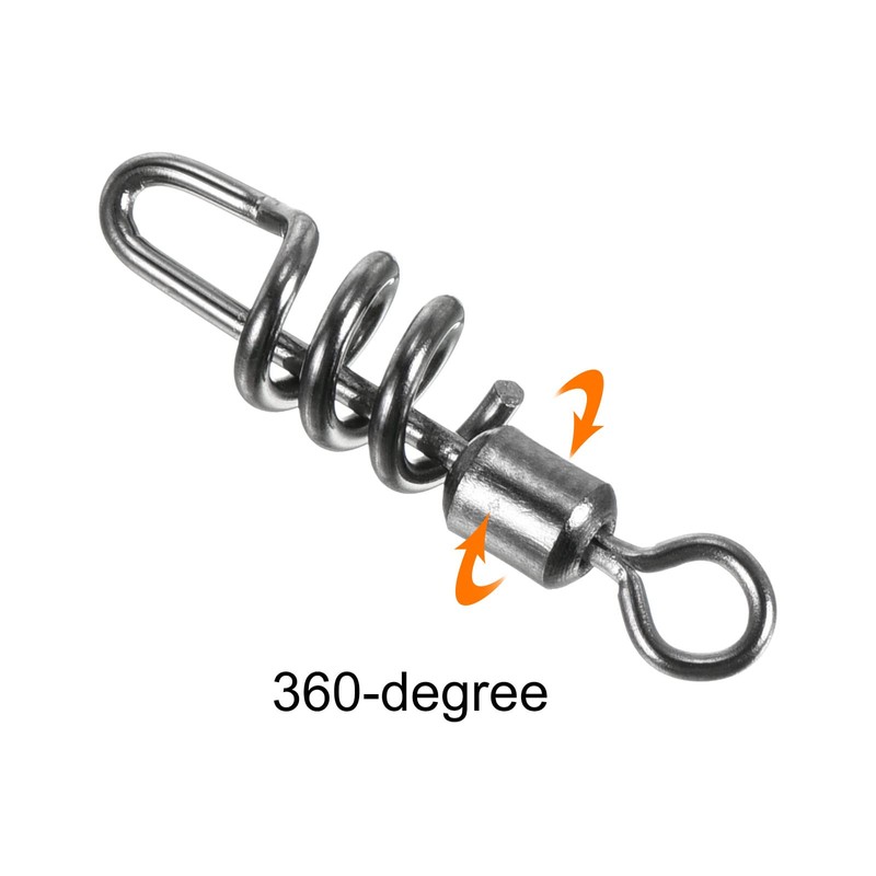 PATIKIL Corkscrew Swivel Snap, 10 Pack 61lb Stainless Steel Quick