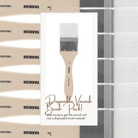 Creative Mark Disposable Varnish Brush 12 Pack - Single-Use Disposable Brushes for Varnish, Most Paints, Gesso, & More