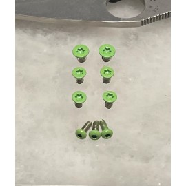 DH Zombie Green Stainless Steel Screws for Spyderco Manix 2 G10 Manix XL Knife 9pcs