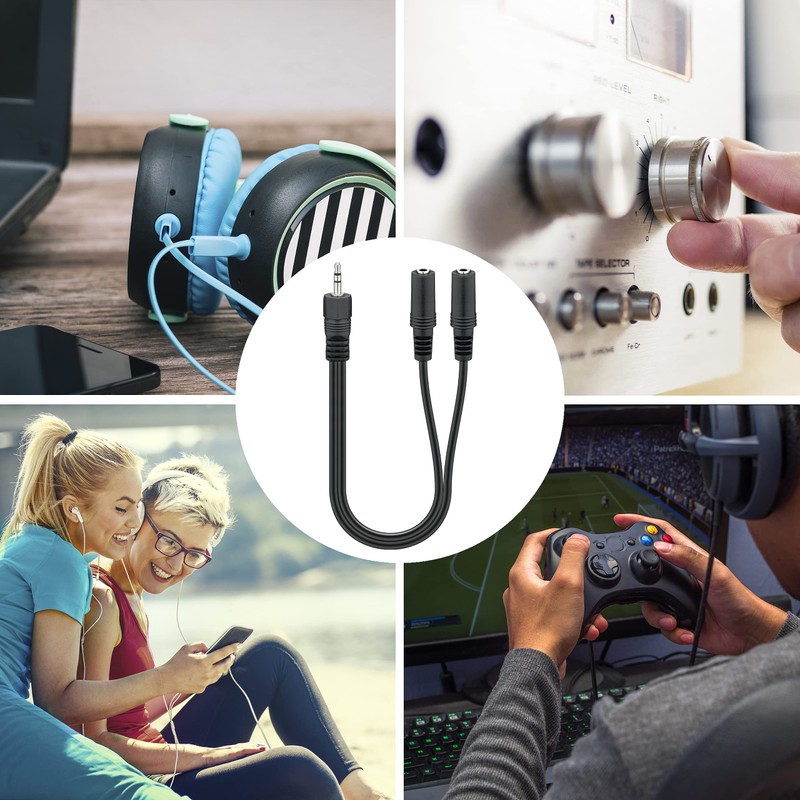 Wentronic AVK 317-020 0.2m Audio Video Cable 3.5 to 2x3.5mm