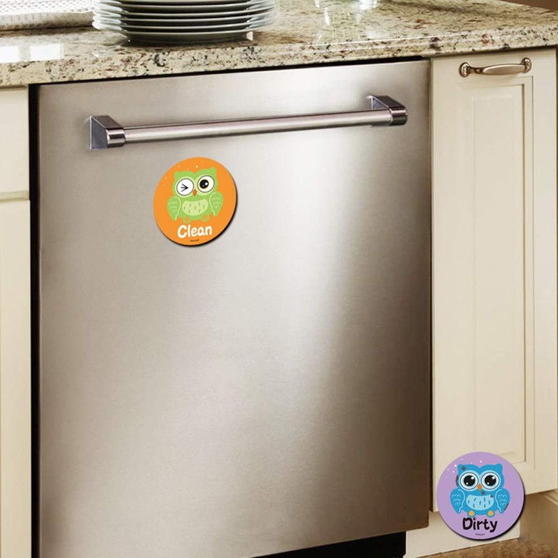 Dishwasher Magnet Clean Dirty Sign Double Sided Flip Non-Scratch Magnetic