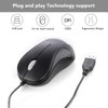 Optische Maus, USB, kabelgebunden, tragbar, für Laptop, Notebook, MacBook, Schwarz
