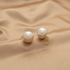 Big Pearl Drop Earrings for Women Oversized White Pearl Dangle