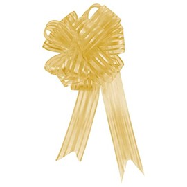 Eurowrap Organza Pull GiftBow for Gift Wrapping Presents 50mm Gold Valentines Birthday Mothers Day Occassions Fathers Day Christmas