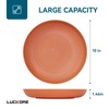 Luckore 10 inch Deep Dinner Plates Set of 8 Wheat