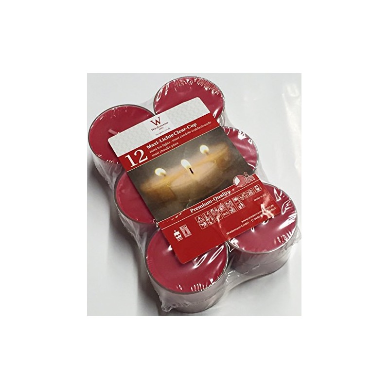 Wiedemann PC Cup Of Maxi Tea Lights, 12 Pieces. 2.1