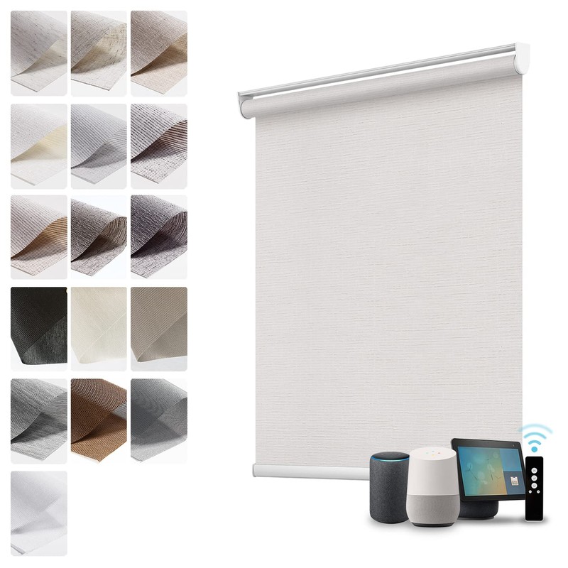 Motorized Shades Semi Blackout Fabric Sample Smart Blinds Work with