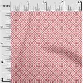 oneOone Cotton Poplin Twill Red Fabric Paw Quilting Supplies Print Sewing Fabric by The Yard 56 Inch Wide