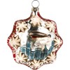Marolin Glass Ball Zeppelin Airship Over New York Patinated