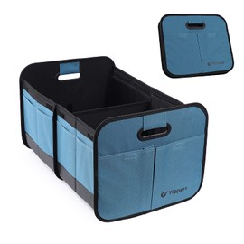 Long Pond Car Trunk Organizer, Storage for SUVs or Sedans, Foldable Cargo Containers with 9 Pockets and Reinforced Handles, with Non-Slip Bottom, Collapsible Storage for SUVs, Sedans, or Any Cars