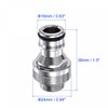 sourcing map Quick Release Garden Hose Nickel-Plated Outdoor Connector M16