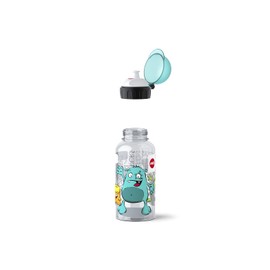 Emsa Children's Drinking Bottle, 400 ml, 518123, Safety Closure, Motif: Kids Monster, BPA-Free, Material: Tritan Water Bottle (Shatterproof and Harmless) 7 x 7 x 18 cm