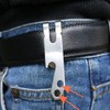 NA 2 Sets of Multifunctional Keychains Stainless Steel Key Belt