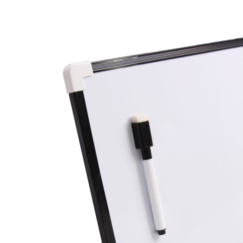 VIZ-PRO Magnetic Dry Erase Board, Small Hanging Board/Writing Whiteboard, Black