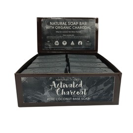 Clover Fields Activated Charcoal with Coconut Oil Coconut-Base Soap 150g x 16