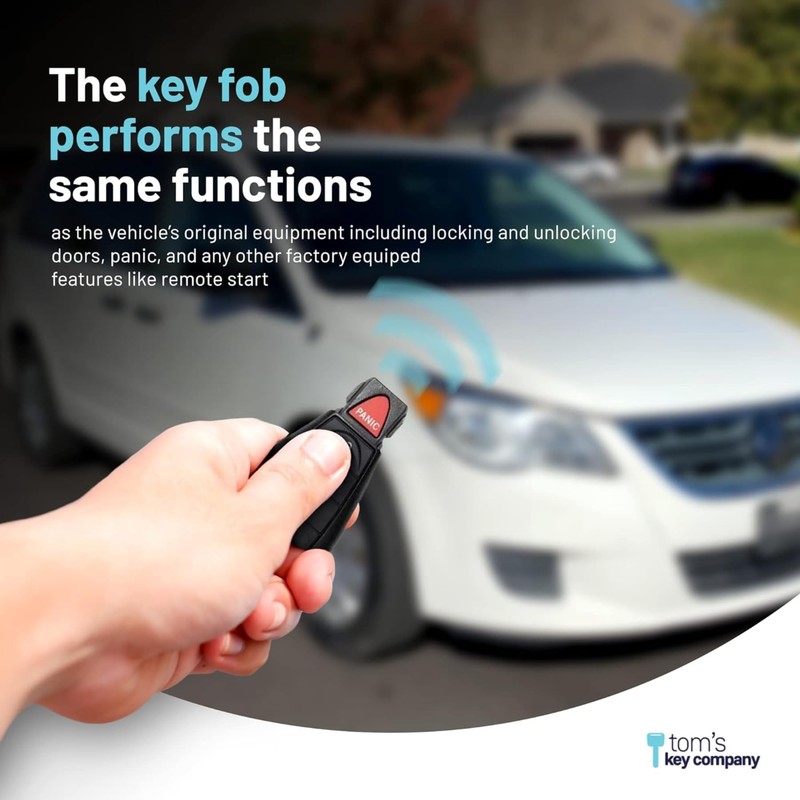 Car Keys Express Simple Key, 4-Button Black Plastic Key Fob