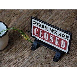 Dulton S455-180OC Reversible Sign Stand, Open Closed, Solid Worker with Two Faces, Open, Closed, Guidance, Height 3.7 inches (95 mm), Width 6.5 inches (165 mm), Depth 2.8 inches (72 mm)