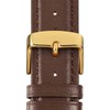 WOCCI 17mm Vintage Leather Watch Strap with Gold Buckle, Replacement