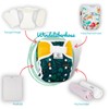 Bamboolik. Waterproof Washable One Size Duo, Button Closure, Double Side