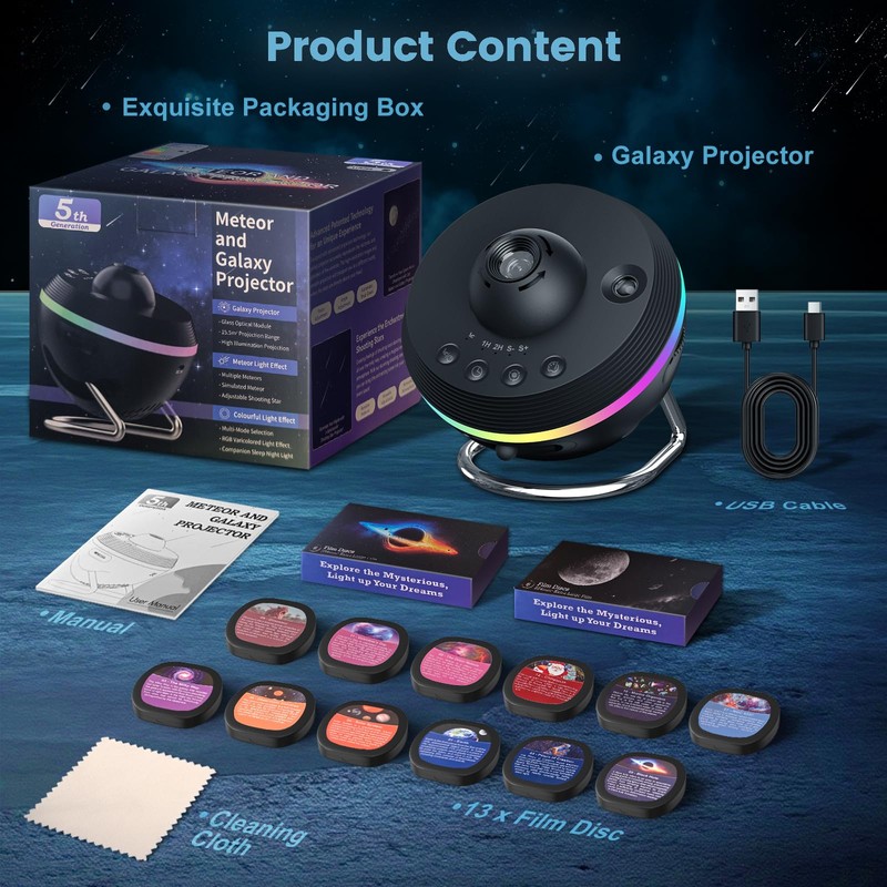 Galaxy Star Projector, 13 in 1 Planetarium Projector Space Ceiling