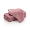 Pack of 6 Plain Satin Napkins, Durable Cotton Fabric for
