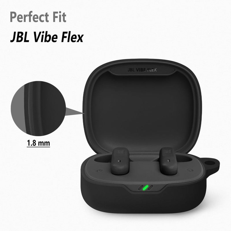 Geiomoo Silicone Case for JBL Vibe Flex, Protective Cover with