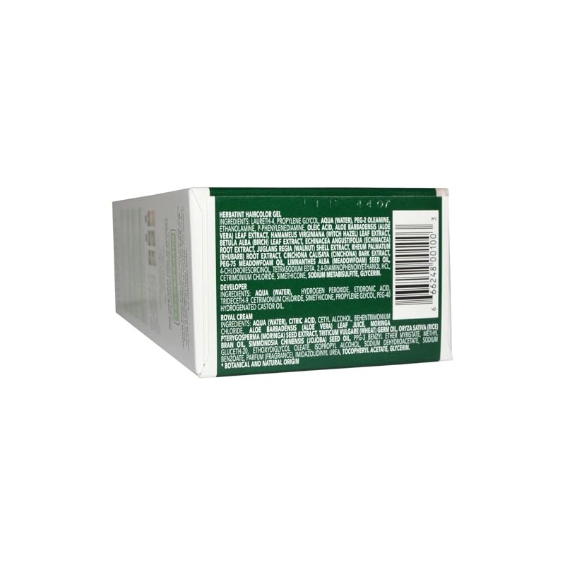 Pack of 3 x Herbatint Permanent Herbal Haircolour Gel 1N