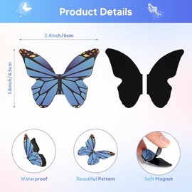 50 Piezas de Marcadores Magnéticos de Mariposa, Marcadores de Mariposa Plegables, Hermosos Marcadores de Libro para Mujeres Amantes de los Libros, Lin