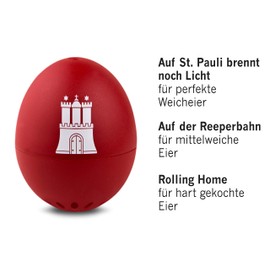 Brainstream PiepEi Hamburgers, Egg Timer, Egg Timer, Red, Plays 3 Melodies & A004538