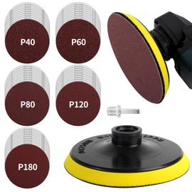 Pomsare Sanding Disc 125 M14 Including Grinding Attachment for Angle Grinder and Polishing Attachment, Angle Grinder Accessories, Ideal for Wood and Metal