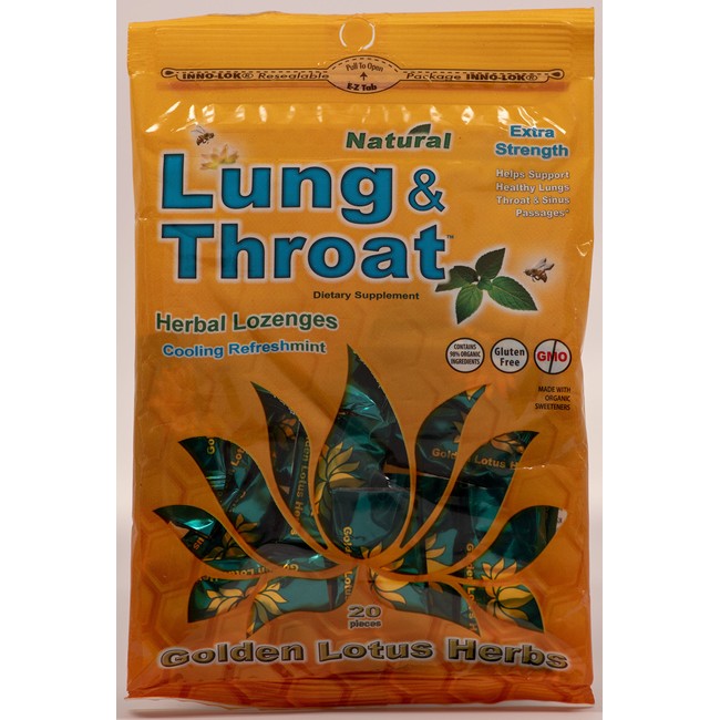 Golden Lotus Herbs Organic Lung & Throat Herbal Lozenges (1-Pack)