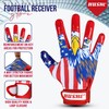 Hushe' Football Gloves (Blue Red Eagle, Youth Medium)