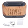 Humidifier 200ml Aroma Diffuser Wood Grain Flame Pattern Light Low