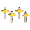 YONICO Cabinet Door Edge Router Bits Set 4 Bit 1/2-Inch
