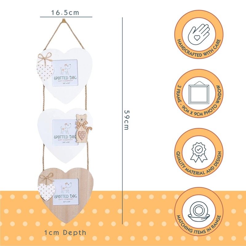 SPOTTED DOG GIFT COMPANY - Heart Shaped Photo Frame -