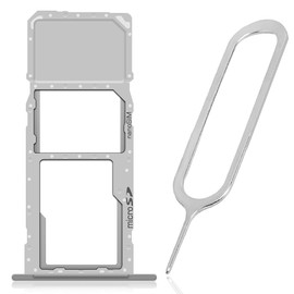 Rubber Waterproof Standard Durable SIM and Memory Card Tray Holder w/SIM Card Ejection Pin Compatible with LG K22 LM-K200QM U.S. Cellular