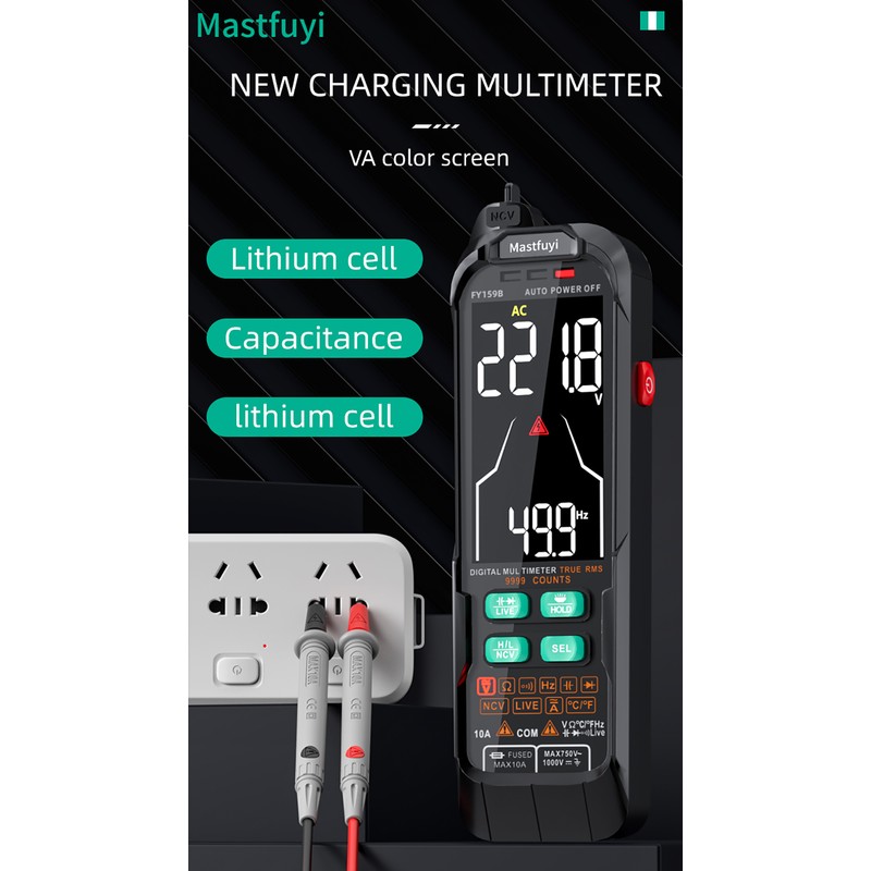 Mastfuyi FY159B Digital Intelligent Multimeter, Fully Automatic Portable Multimeter, Digital