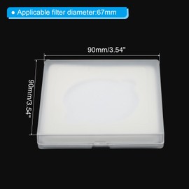 PATIKIL 1 PC 67mm Lens Filter Case Camera Filter Case Portable Lens Filter Box Waterproof Dustproof Plastic for Photo Filter Storage