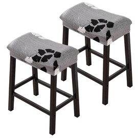 Bifaunvogel Bar Stool Cover Rectangle Set of 2 Printed Stretch Counter Height Bar stools Slipcovers Saddle Stool Slipcover Bench Seat Protector Backless Bar Stools Covers for Kitchen Counter #8