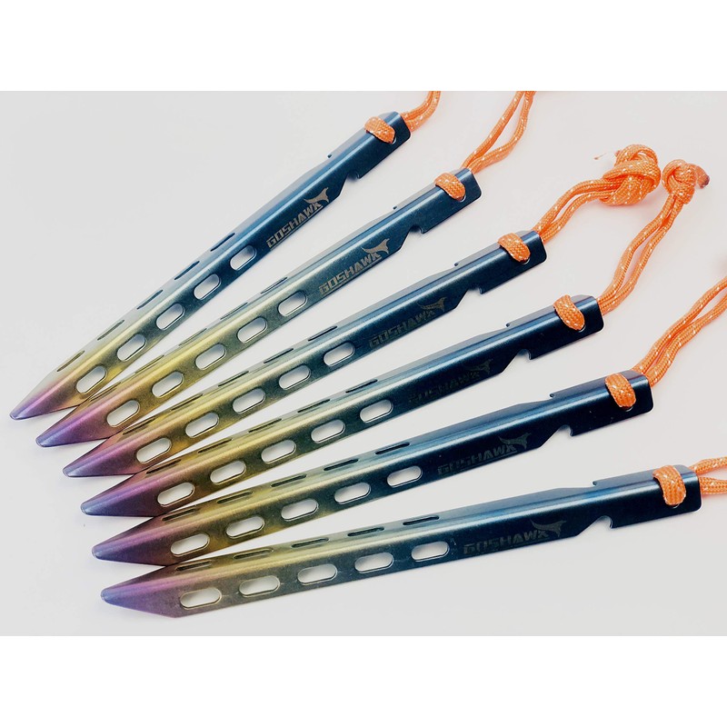 Goshawk 6 Pcs Titanium Outdoor Camping Trip Tent Peg Ground